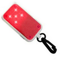 Red Clip-on Rectangle Light Up Reflector